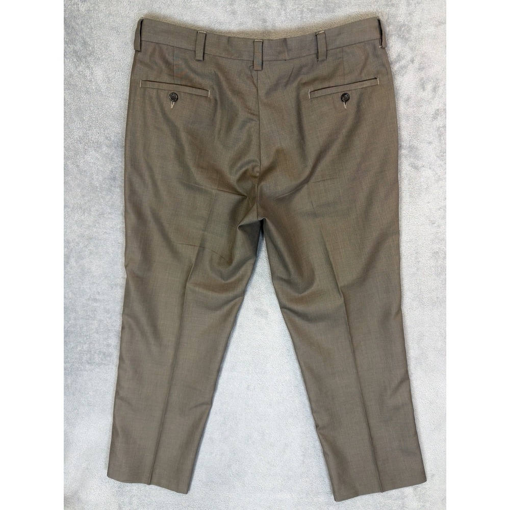 Kenneth Cole Reaction Dress Pants Mens 36x29 Brown Flat Front Straight Casual - Picture 2 of 9